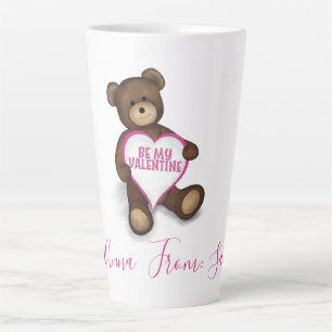 Caneca De Café Latte Urso de Teddy do Dia da Vintagem Personalizado do