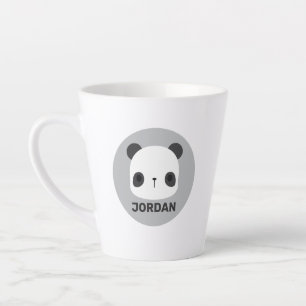 Caneca De Café Latte Urso Panda Bonito com Nome Personalizado