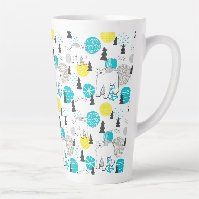Caneca De Café Latte Urso polar (Direita)