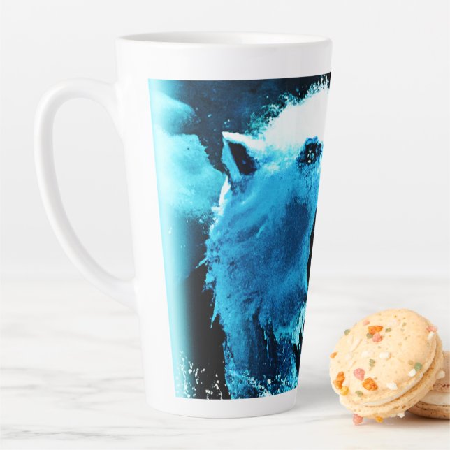 Caneca De Café Latte "Urso Polar Irritado" - Pintura Bonita. Comprar Ag (In Situ)