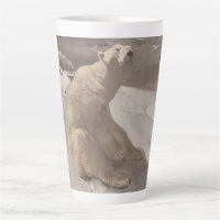 Urso polar que vomita na ilustração da neve
