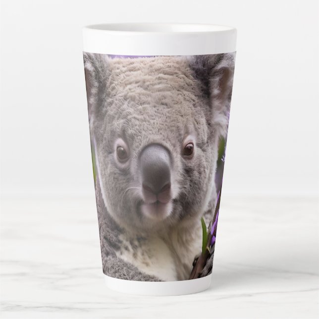 Caneca De Café Latte Urso Purple Jacaranda Koala (Frente)