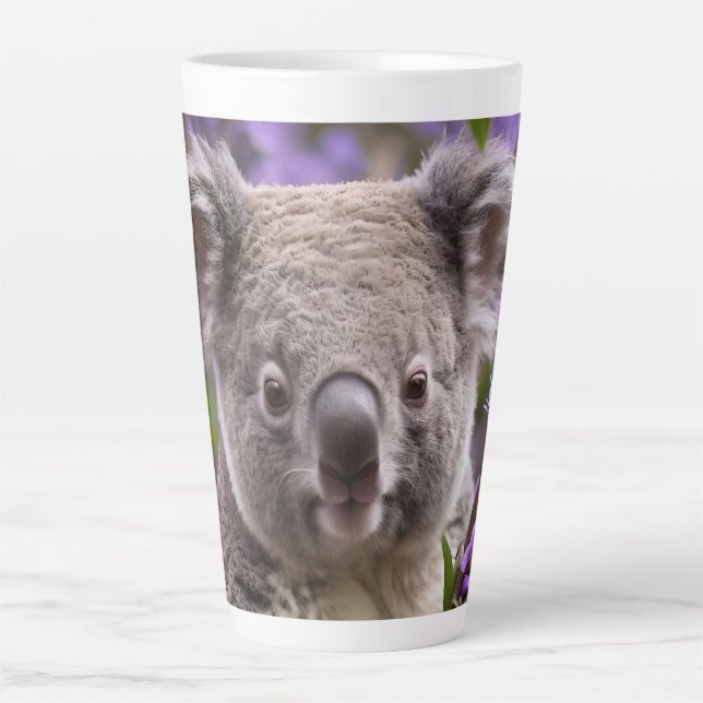 Caneca De Café Latte Urso Purple Jacaranda Koala (Frente)