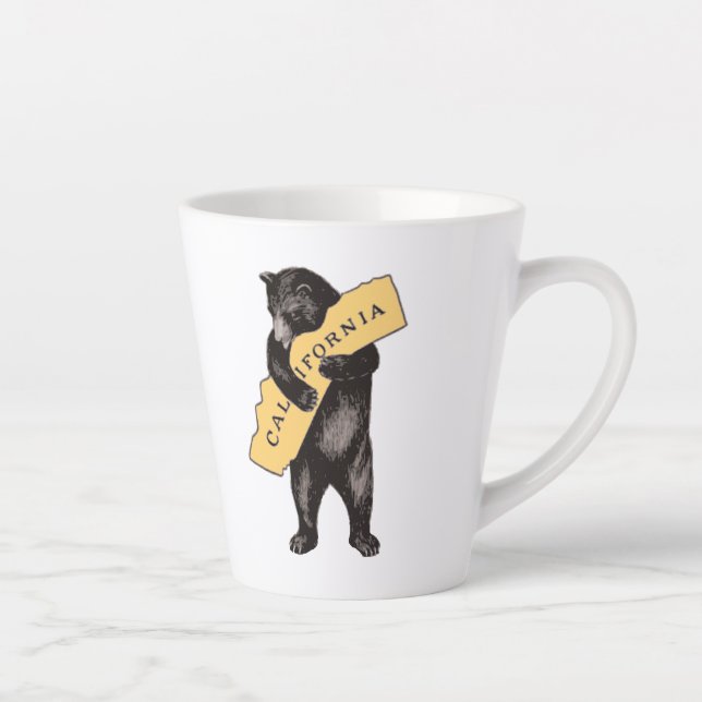 Caneca De Café Latte Urso Vintage California (Direita)
