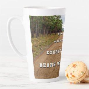 Caneca De Café Latte Ursos do SlipperyJoe's vão te matar impressões de