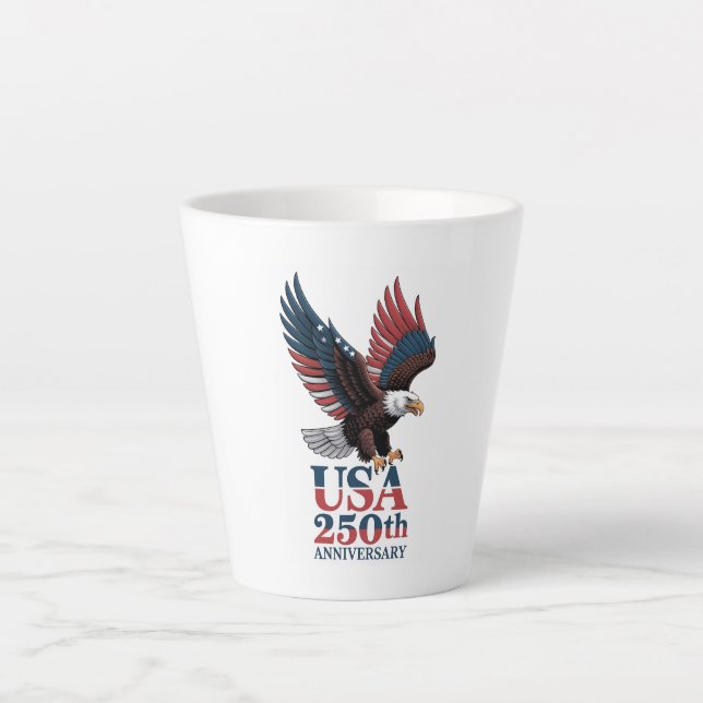 Caneca De Café Latte US 250th Anniversary  (Frente)