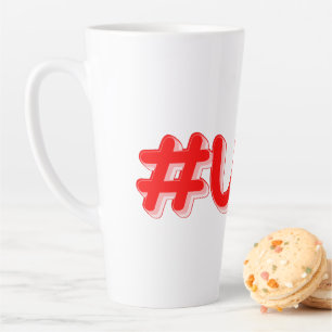 Caneca De Café Latte "#USA" Design. Comprar Agora