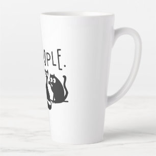 Caneca De Café Latte Uw Pessoas Engraçadas Gatos Pretos
