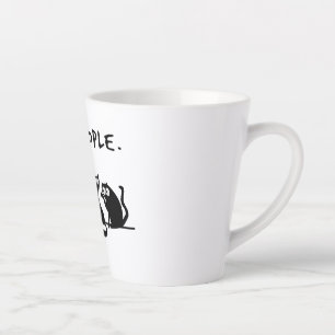 Caneca De Café Latte Uw Pessoas Engraçadas Gatos Pretos