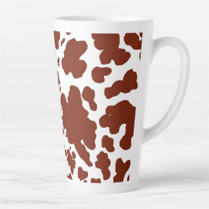 Caneca De Café Latte Vaca castanha moderna mancha Impressão