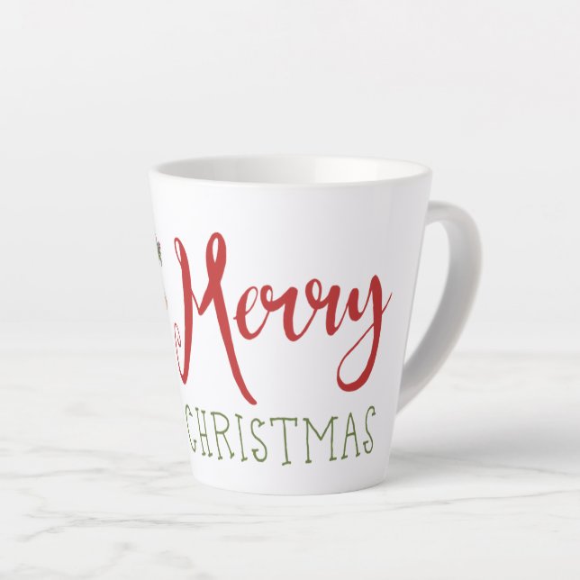 Caneca De Café Latte Vaca doce de Natal feliz (Ângulo direito)