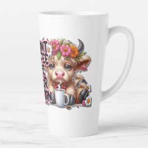 Caneca De Café Latte Vaca Mal-humorada das Terras Altas