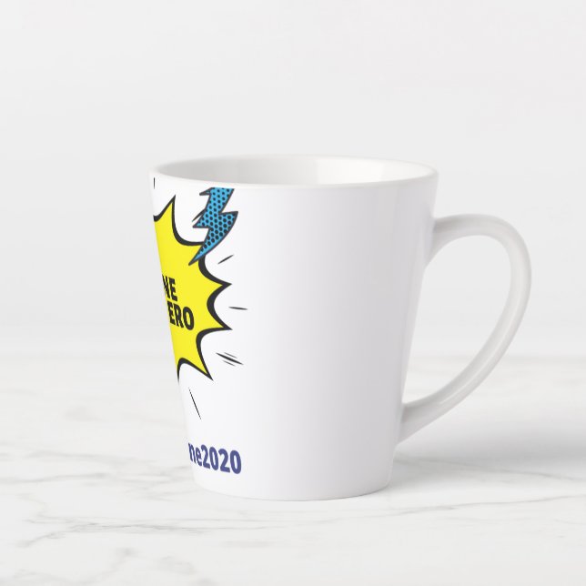 Caneca De Café Latte Vacina - Super-herói Mug (Direita)