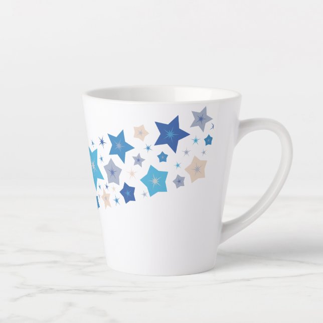 Caneca De Café Latte Valsa Celestial (Diagonal) (Direita)