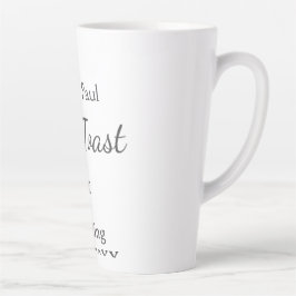Caneca De Café Latte Vamos brindar para casamento adicionar nome data c