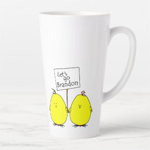 Caneca De Café Latte Vamos Go Brandon Pintinhos Latte Mug