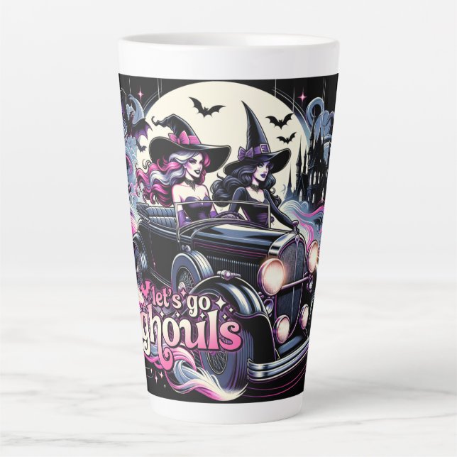 Caneca De Café Latte Vamos Go Ghouls (Frente)