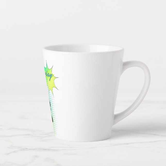 Caneca De Café Latte Vamos jogar (Direita)