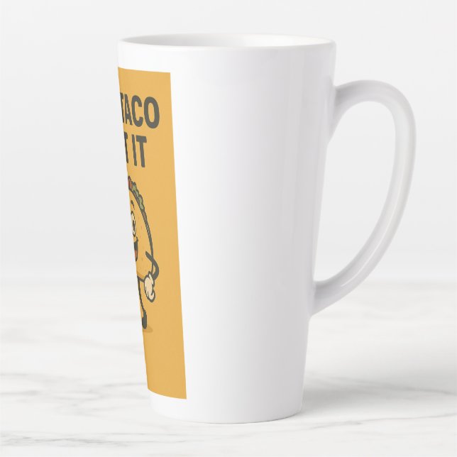 Caneca De Café Latte Vamos Taco "Sobre isso (Direita)