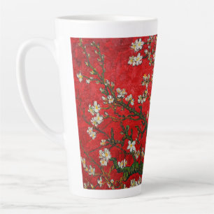 Caneca De Café Latte Van Gogh Almond Blossoms Red