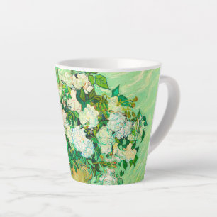 Caneca De Café Latte Van Gogh White Roses