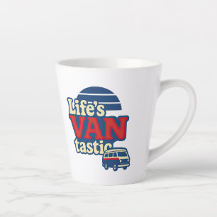 Caneca De Café Latte VANtastic Red Cream Blue Edition