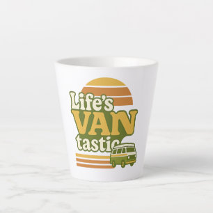 Caneca De Café Latte VANtastic Retro 70s Van Graphic da vida