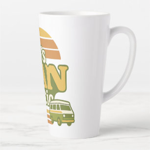 Caneca De Café Latte VANtastic Retro 70s Van Graphic da vida