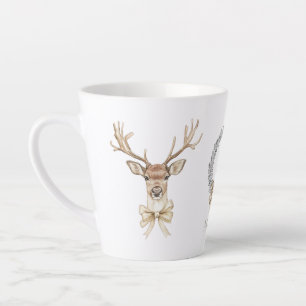 Caneca De Café Latte Veado com Arco de Natal