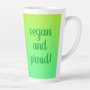 Caneca De Café Latte "Vegan E Orgulhoso"
