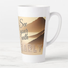 Caneca De Café Latte Veja Seu Caminho Claramente