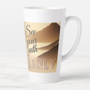 Caneca De Café Latte Veja Seu Caminho Claramente
