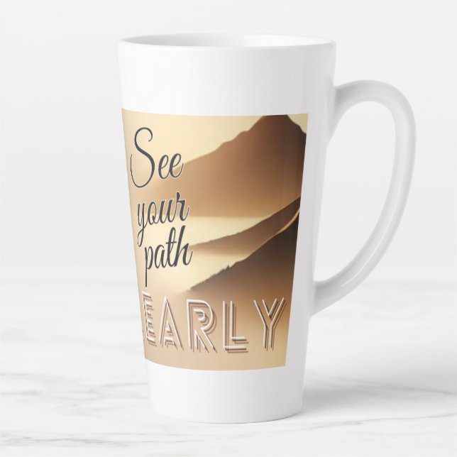 Caneca De Café Latte Veja Seu Caminho Claramente (Direita)