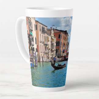 Caneca De Café Latte Veneza Gondolas Itália Europa