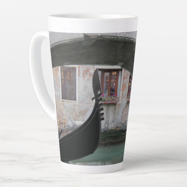 Caneca De Café Latte Veneza Itália Gondola (Ângulo esquerdo)