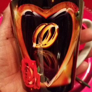 Caneca De Café Latte Verdadeiro Amor Dia de Casamento 