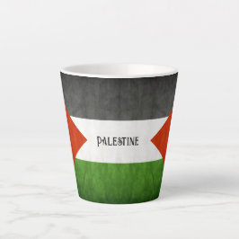 Caneca De Café Latte Vergonha Destressada Bandeira Palestina Latte Mug