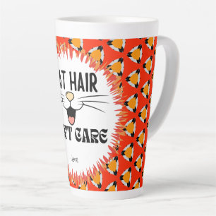 Caneca De Café Latte Vermelho Engraçado Pano Negro