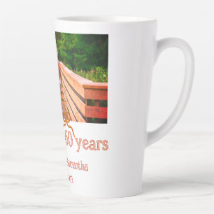 Caneca De Café Latte vermelho ou arco comemora 60 anos de aniversário d