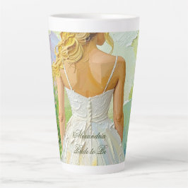 Caneca De Café Latte Vestido de Noiva Chuva de Casamento Cores de Prima