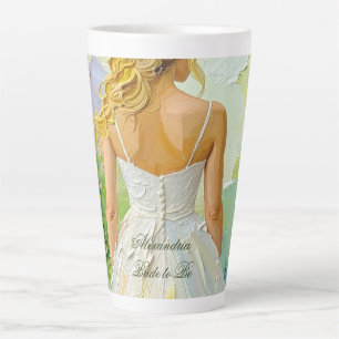 Caneca De Café Latte Vestido de Noiva Chuva de Casamento Cores de Prima