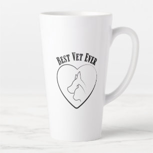 Caneca De Café Latte Vet Tech Melhor Médico Veterinário em Animal