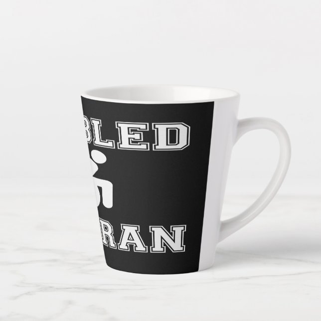 Caneca De Café Latte Veterano desativado (Direita)