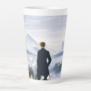 Caneca De Café Latte Viajante acima do Mar de Névoa, Caspar D Friedrich