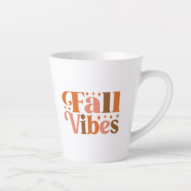 Caneca De Café Latte Vibes de queda (Direita)