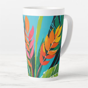 Caneca De Café Latte Víblias tropicais