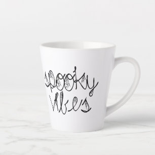 Caneca De Café Latte Vibrações Assustadoras Aranhas Abstratas