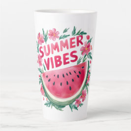 Caneca De Café Latte Vibrações de Verão