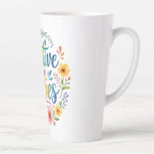 Caneca De Café Latte Vibrações Positivas