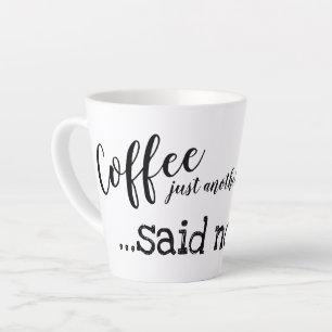 Caneca De Café Latte Viciado em café divertido elegante